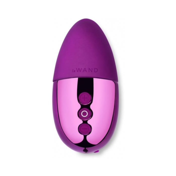 Le Wand Chrome Point Rechargeable Silicone Mini Vibrator Dark Cherry