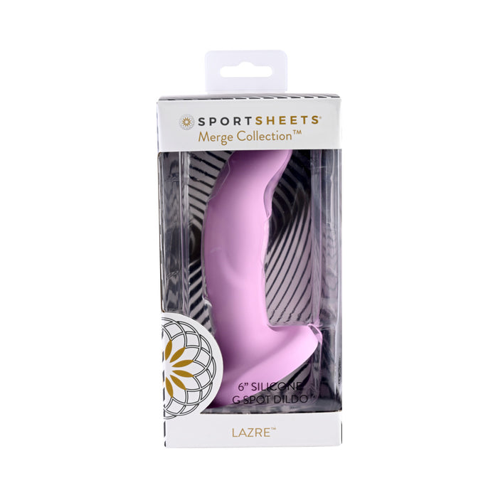 Sportsheets Merge Collection Lazre 6 in. Silicone G-Spot Dildo with Suction Cup Pink