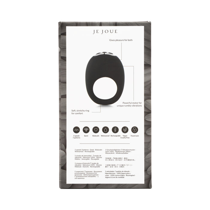 Je Joue Mio Rechargeable Vibrating Silicone Cock Ring Black