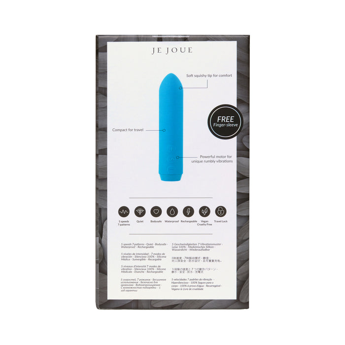 Je Joue Classic Bullet Vibrator Rechargeable Silicone with Finger Sleeve Teal