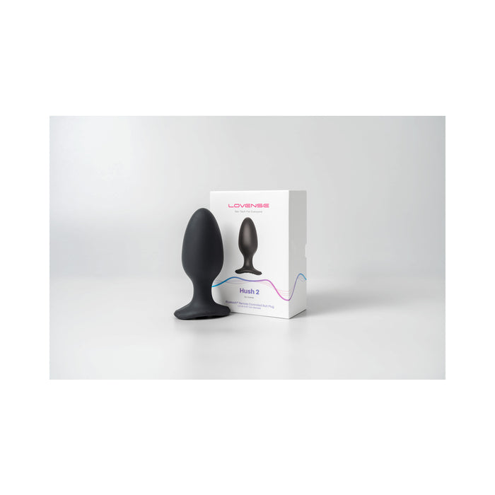 Lovense Hush 2 Bluetooth Remote-Controlled Vibrating Butt Plug L 2.25 in.