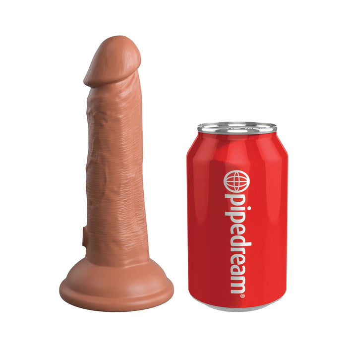 King Cock Elite 7 in. Dual Density Silicone Cock Realistic Dildo With Suction Cup Tan