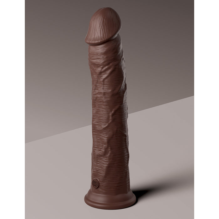 Pipedream King Cock Elite 11 in. Dual Density Silicone Cock Realistic Dildo With Suction Cup Brown