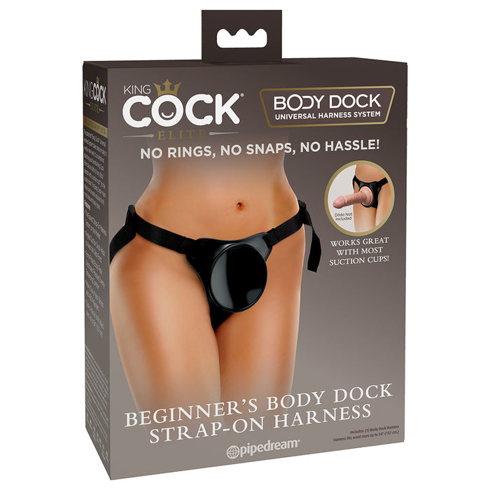 Pipedream King Cock Elite Beginner's Body Dock Strap-On Harness Black