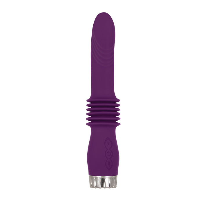 Adam & Eve Deep Love Rechargeable Silicone Thrusting Vibrator Purple