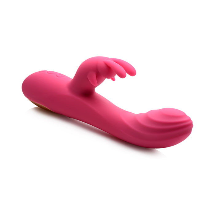 Curve Toys Power Bunny Huggers Rechargeable Silicone Rabbit Vibrator Red