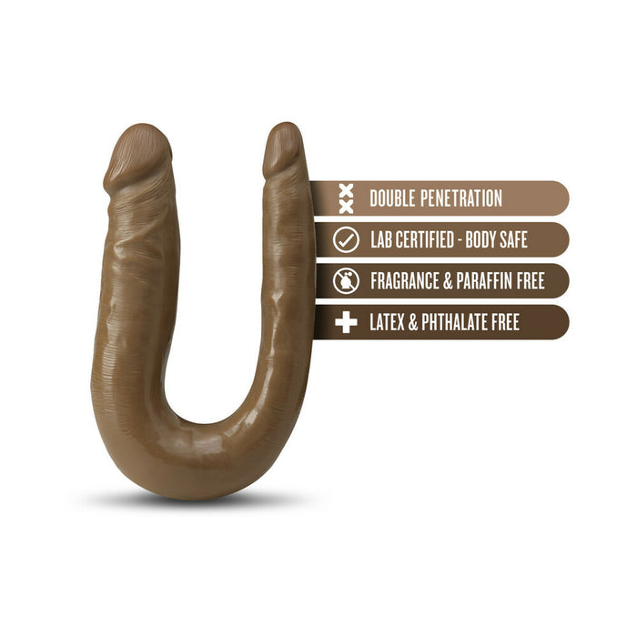 Blush Dr. Skin Mini Double Dong Realistic 12 in. Dual-Ended Dildo Tan