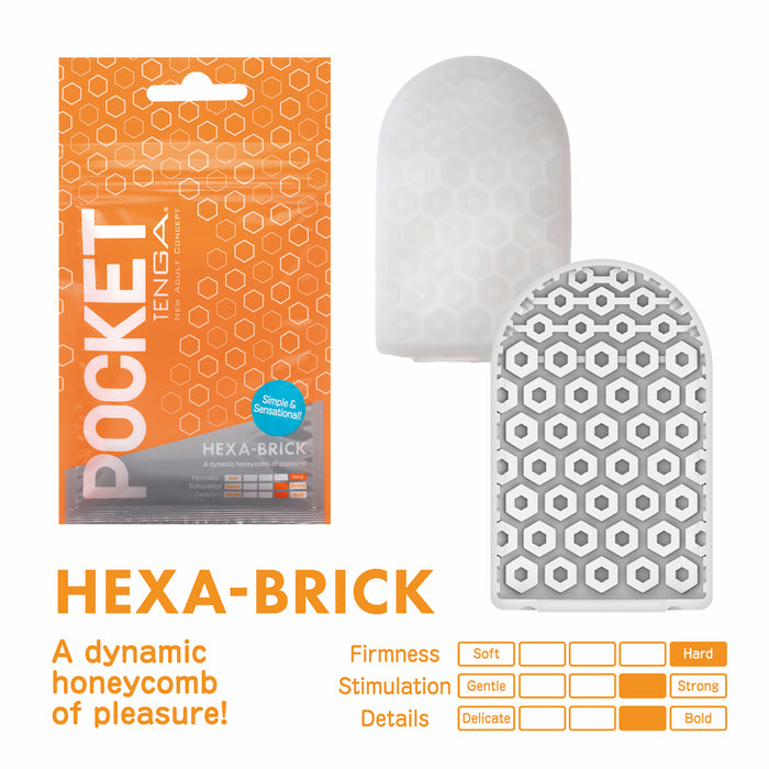 Tenga Pocket Masturbator Sleeve Hexa Brick