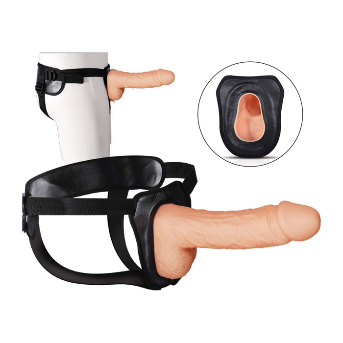 Erection Assistant Hollow Strap-On 8.5 in. White