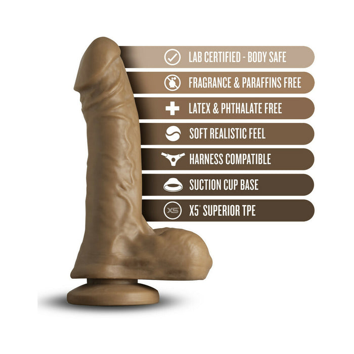 Blush Loverboy The Secret Agent Realistic 8.25 in. Dildo with Balls & Suction Cup Tan