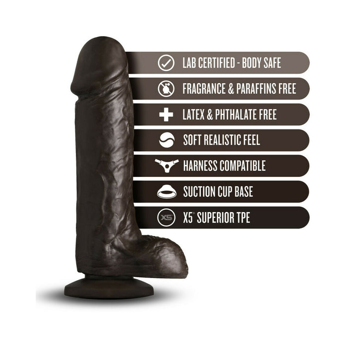 Blush Loverboy The Movie Star Realistic 8 in. Dildo with Balls & Suction Cup Brown