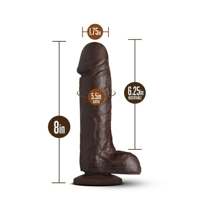 Blush Loverboy The Movie Star Realistic 8 in. Dildo with Balls & Suction Cup Brown