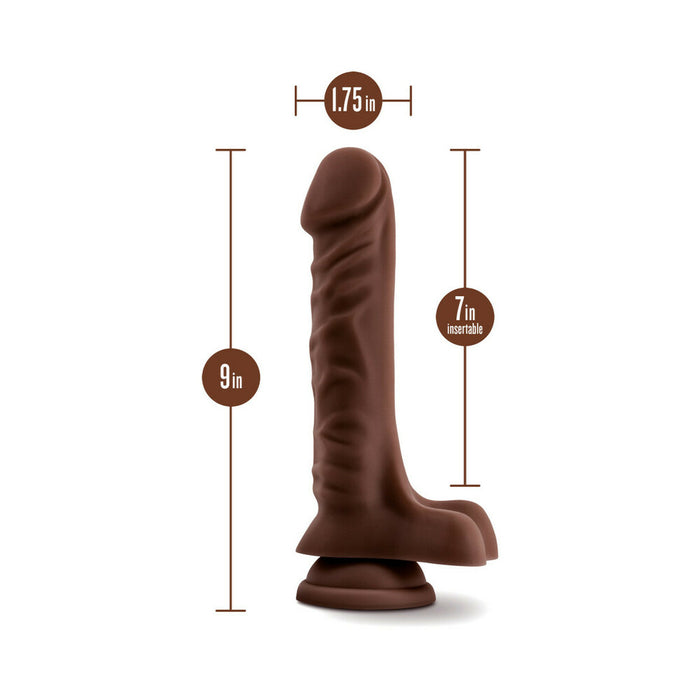 Blush Loverboy The DJ Realistic 9 in. Dildo with Balls & Suction Cup Brown