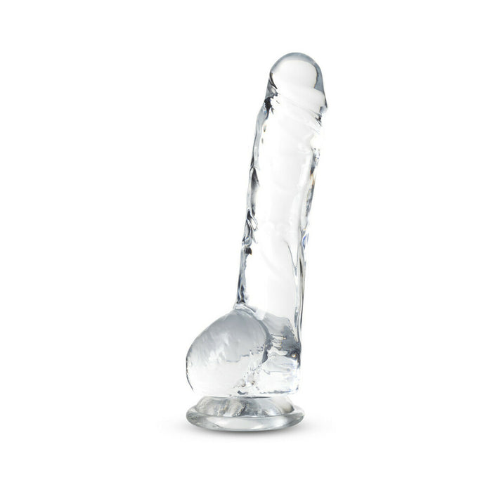 Blush Naturally Yours Crystalline 8 in. Dildo with Balls & Suction Cup Diamond