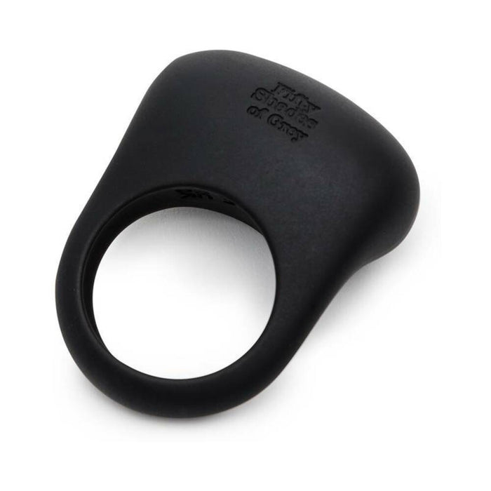 Fifty Shades of Grey Sensation Rechargeable Silicone Vibrating Love Ring Black