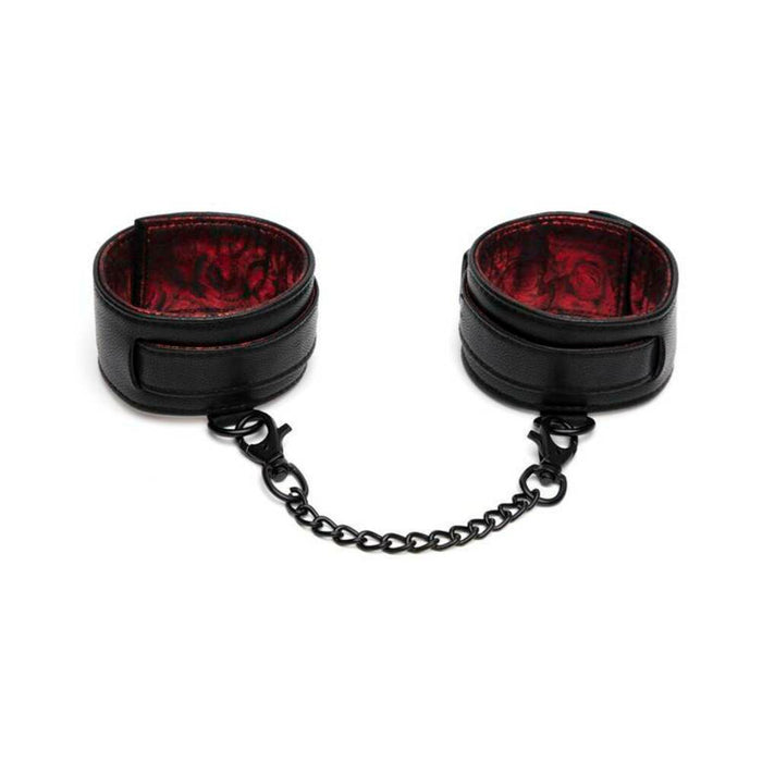 Fifty Shades of Grey Sweet Anticipation Faux Leather Adjustable Reversible Ankle Cuffs Red/Black
