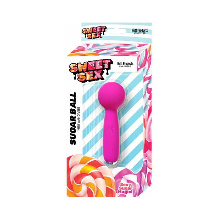 Sweet Sex Sugar Ball Silicone Mini Wand Magenta