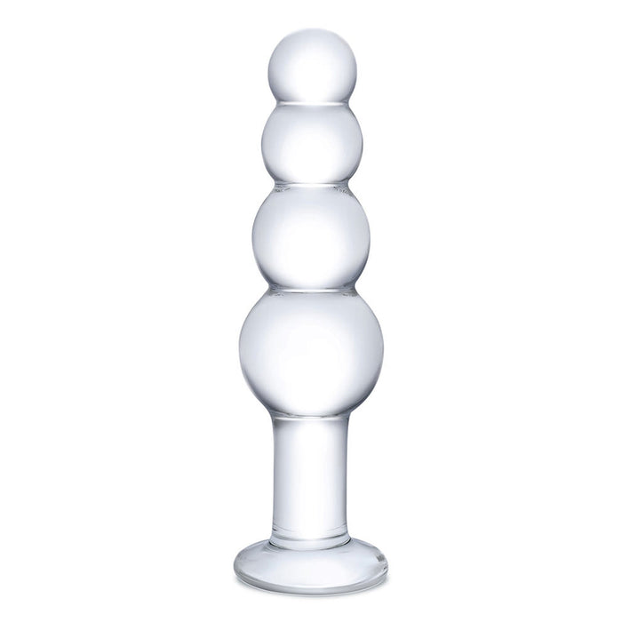 Glas 7.25 in. Glass Beaded Butt Plug
