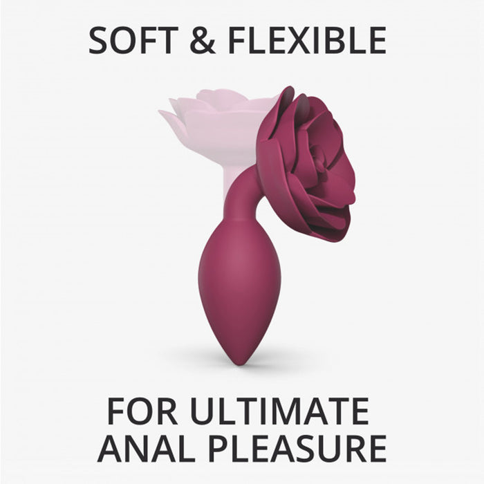 Love to Love Open Roses Silicone Anal Plug Plum Star M