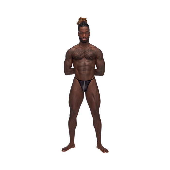 Male Power Landing Strip Micro Thong Black S/M