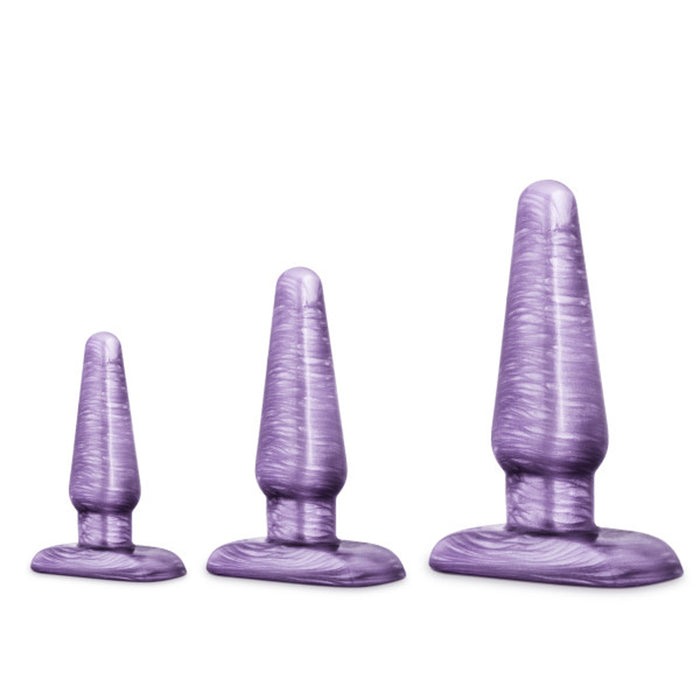 Blush B Yours 3-Piece Anal Trainer Kit Purple Swirl