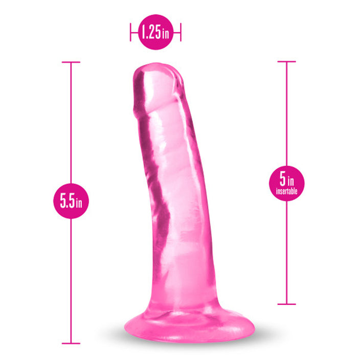 Blush B Yours Plus Hard n' Happy 5 in. Dildo with Suction Cup Pink