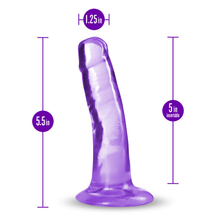 Blush B Yours Plus Hard n' Happy 5 in. Dildo with Suction Cup Purple