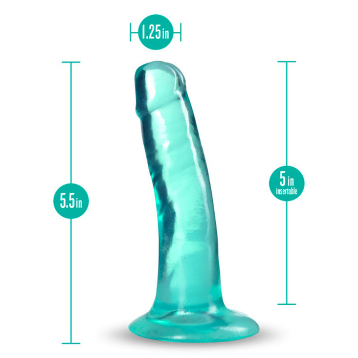 Blush B Yours Plus Hard n' Happy 5 in. Dildo with Suction Cup Teal