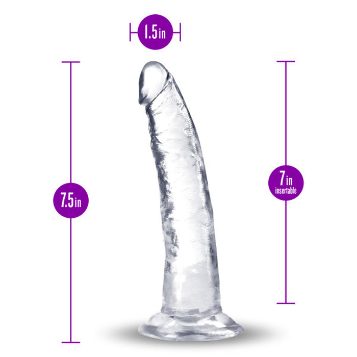 Blush B Yours Plus Lust n' Thrust 7 in. Dildo with Suction Cup Clear