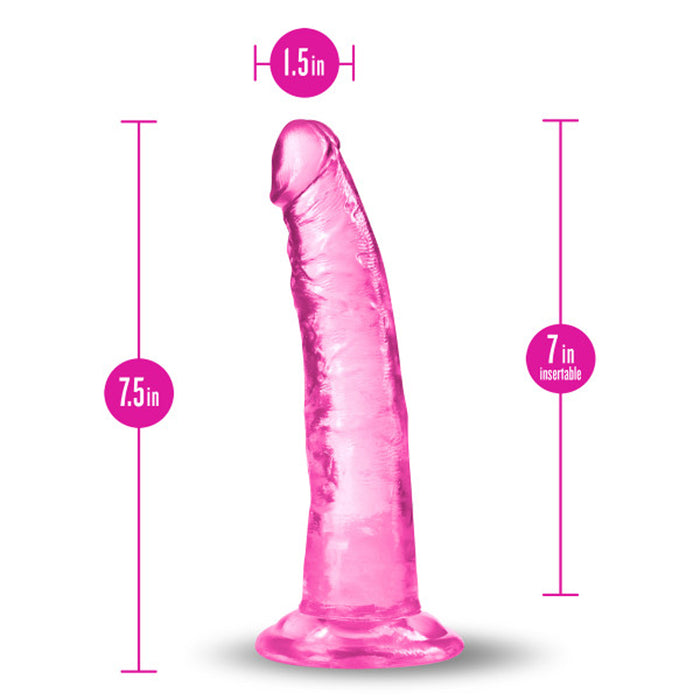 Blush B Yours Plus Lust n' Thrust 7 in. Dildo with Suction Cup Pink