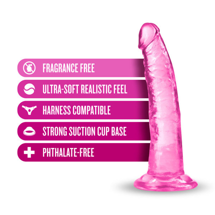 Blush B Yours Plus Lust n' Thrust 7 in. Dildo with Suction Cup Pink