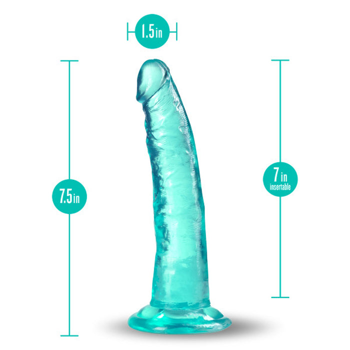 Blush B Yours Plus Lust n' Thrust 7 in. Dildo with Suction Cup Teal