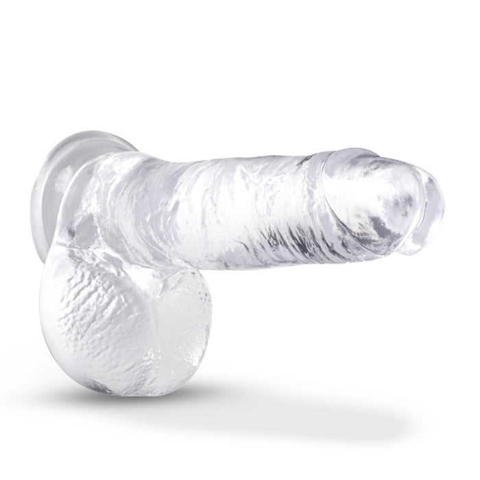 Blush B Yours Plus Rock n' Roll 7 in. Dildo with Balls & Suction Cup Clear