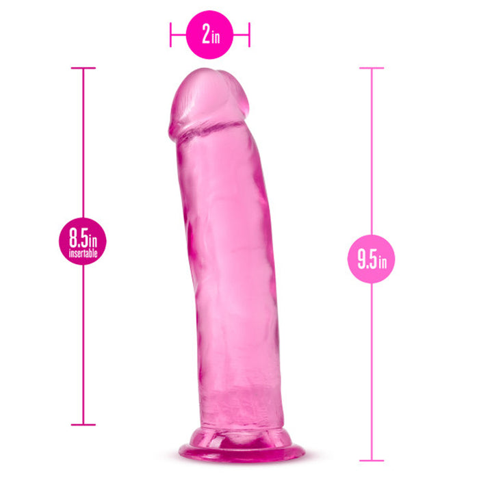 Blush B Yours Plus Thrill n' Drill 9 in. Dildo with Suction Cup Pink