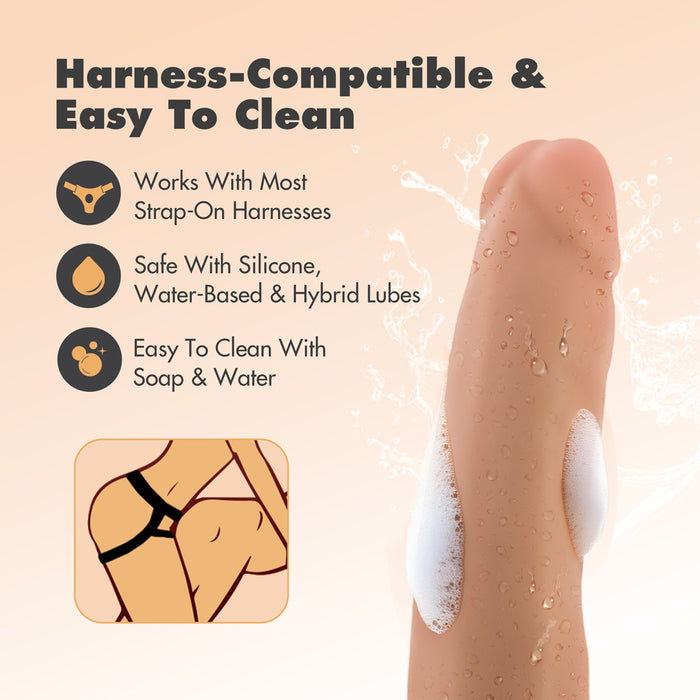 Dr. Skin Plus Realistic 5 in. Triple Density Posable Dildo Beige
