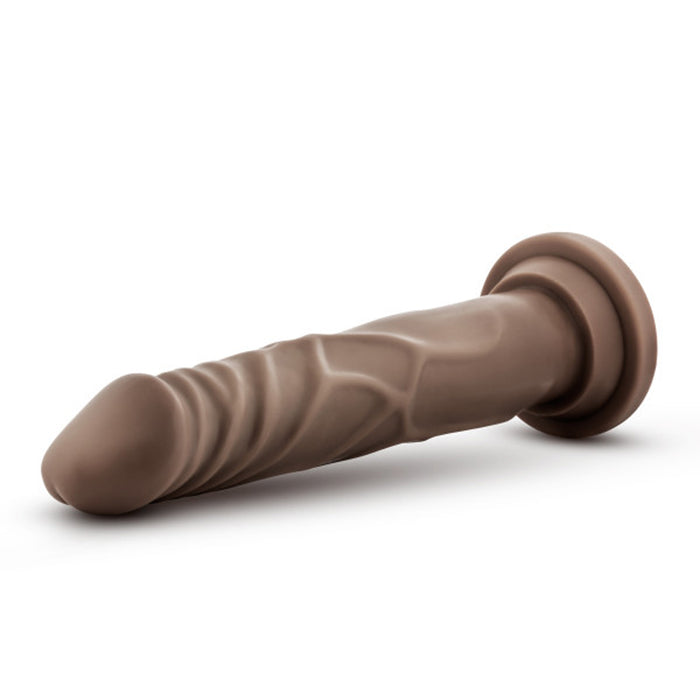 Blush Dr. Skin Silicone Dr. Carter Realistic 7 in. Posable Dildo with Suction Cup Brown