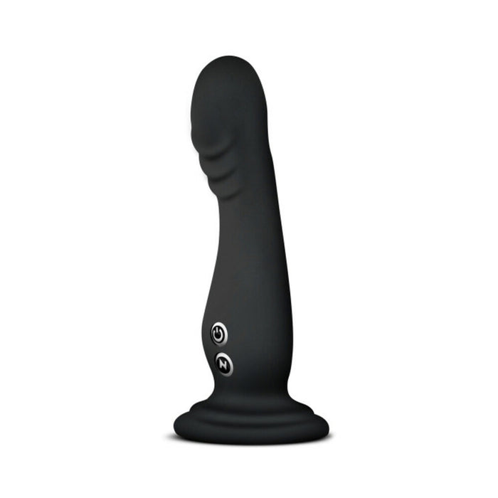Impressions Amsterdam Rechargeable Silicone 6.5 in. Vibrating Dildo Black