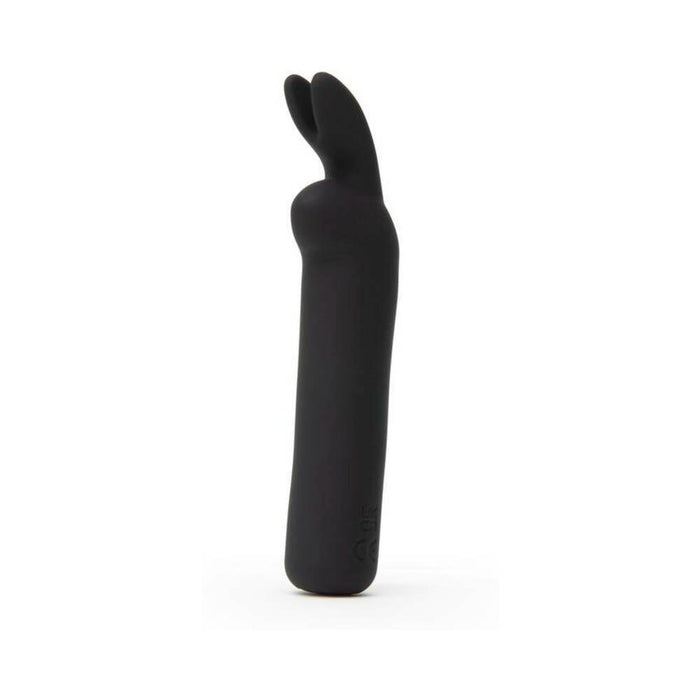 Happy Rabbit Rechargeable Silicone Bullet Vibrator With Ears Black