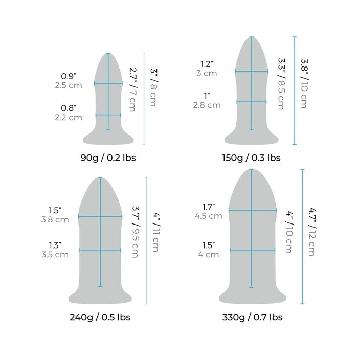 b-Vibe 4-Piece Anal Dilators Glass Plug Set