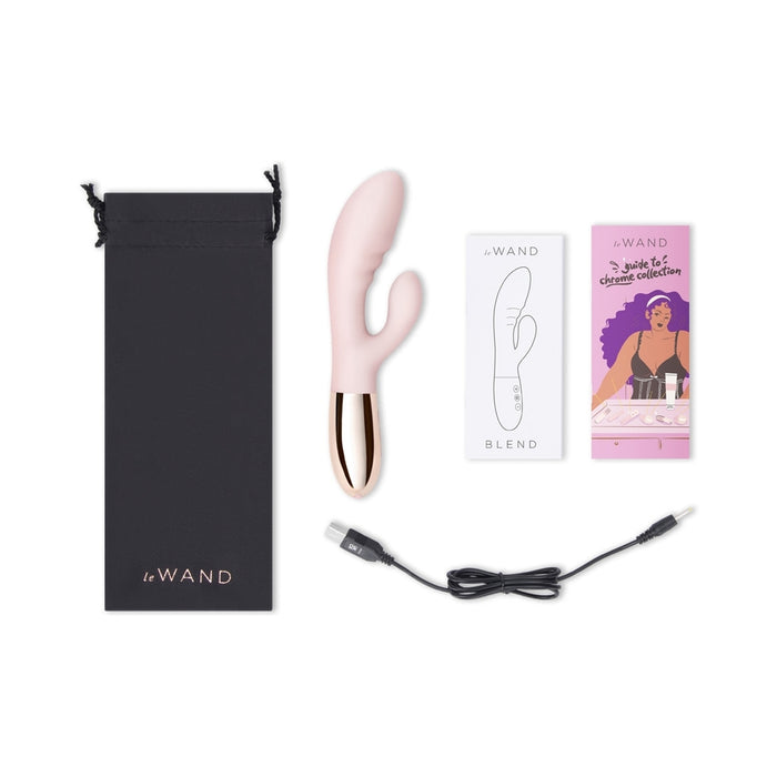 Le Wand Blend Rechargeable Double-Motor Silicone Rabbit Vibrator Rose Gold