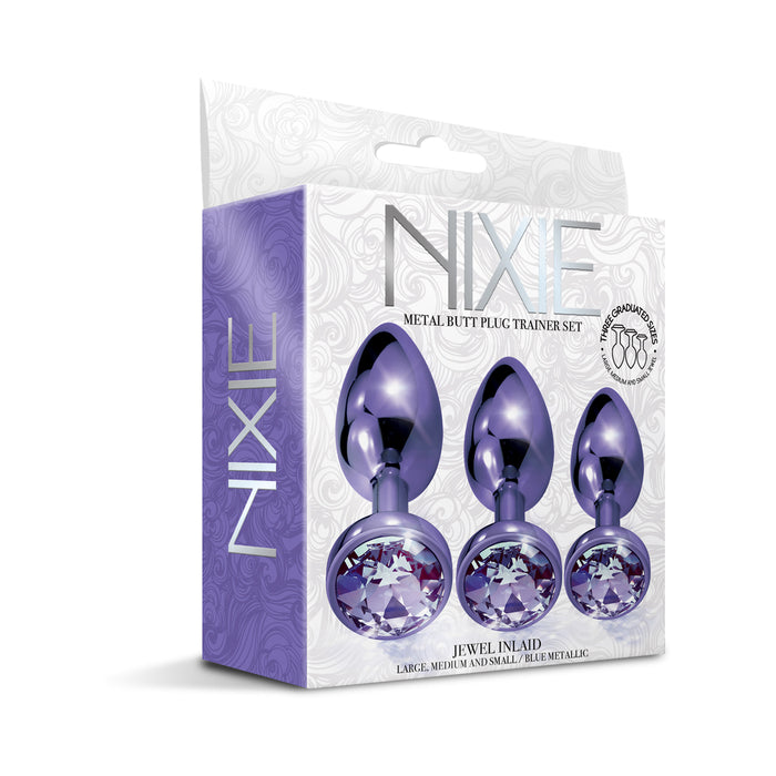 Nixie Metal Butt Plug Trainer Set 3-Piece Purple Metallic