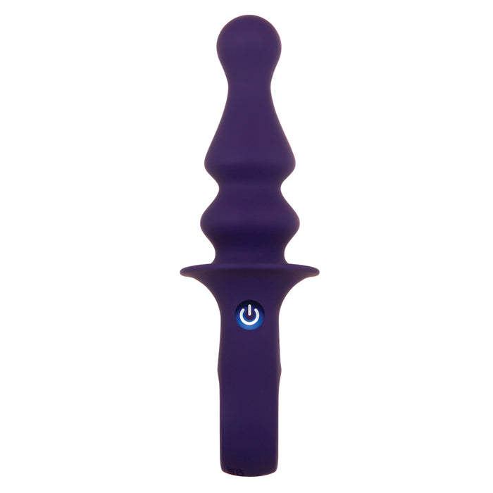 Gender X Ring Pop Rechargeable Vibrating Silicone Anal Plug With Ring Handle Purple