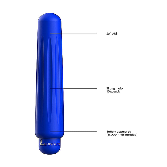 Luminous Delia 10-Speed Bullet Vibrator With Silicone Sleeve Royal Blue