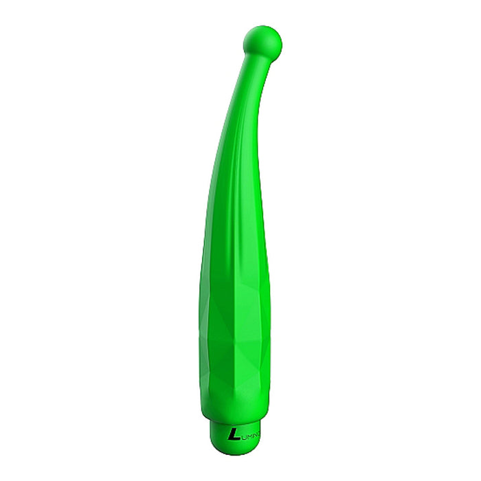 Luminous Lyra 10-Speed Bullet Vibrator With Silicone Pinpoint Sleeve Green
