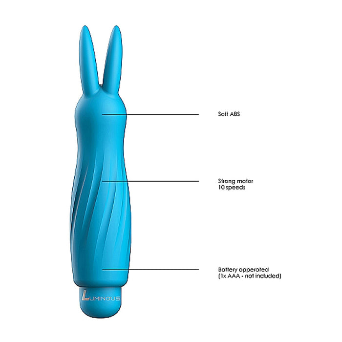 Luminous Sofia 10-Speed Bullet Vibrator With Silicone Rabbit Sleeve Turquoise