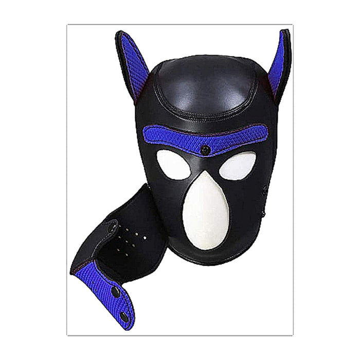 Ouch! Puppy Play Neoprene Puppy Hood Black/Blue