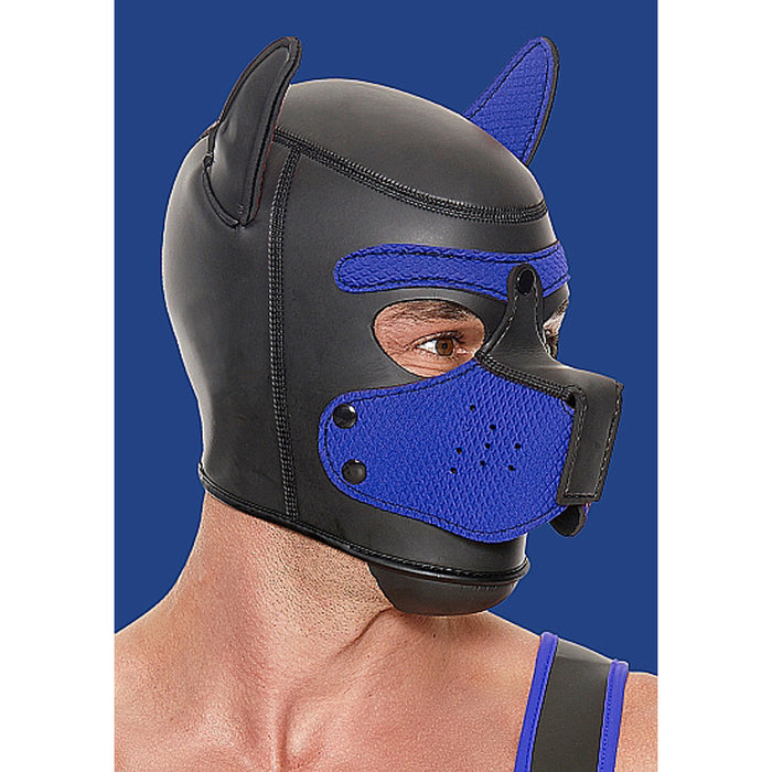 Ouch! Puppy Play Neoprene Puppy Hood Black/Blue