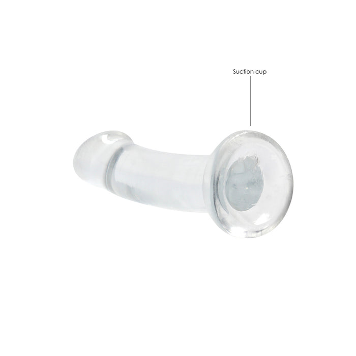 RealRock Crystal Clear Non-Realistic 7 in. Dildo With Suction Cup Clear