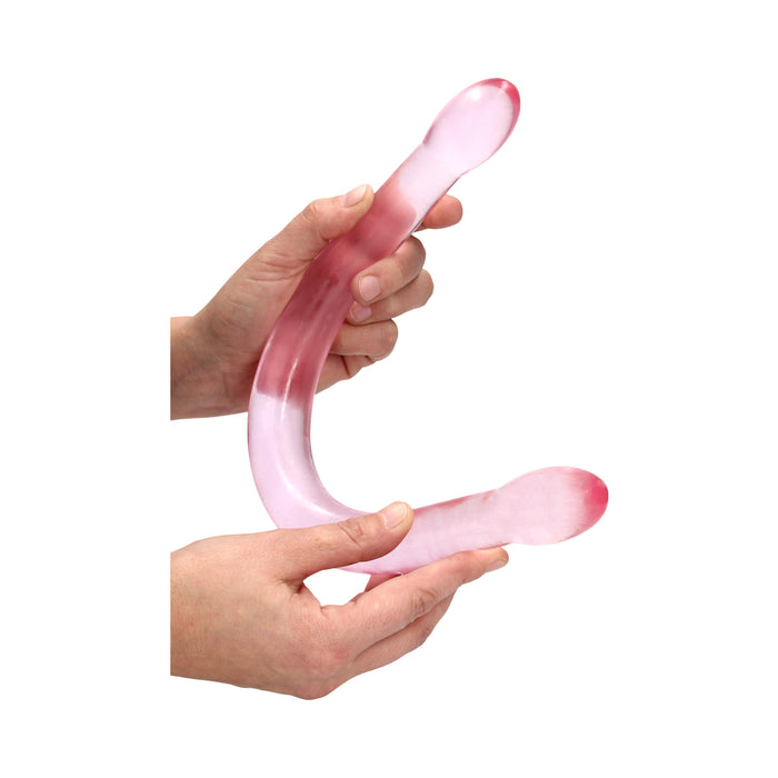 RealRock Crystal Clear Non-Realistic 17 in. Double Dildo Pink