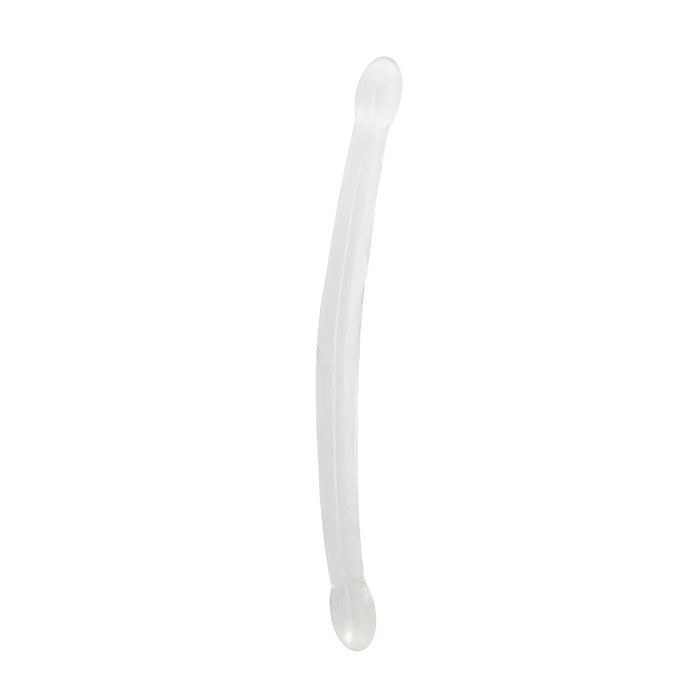 RealRock Crystal Clear Non-Realistic 17 in. Double Dildo Clear